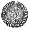 "Bistum Metz, Groschen 14. Jahrhundert (Vorder- und Rückseite)