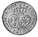 Frankreich, Double Louis d’or 1777 (Vorder- und Rückseite)
