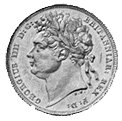 Grossbritanien, Crown/Taler 1822 (Vorder- und Rückseite)